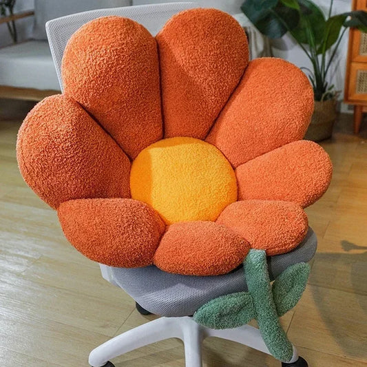 Ins Flower Cushion Cute Flower Shape Plush Chair Backrest Creative Sitting Cushion for Bed Car Sofa Pad Home Decor Supplies